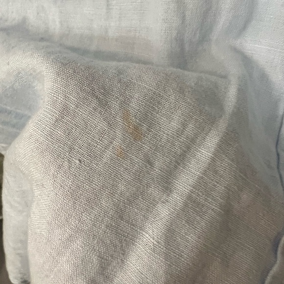 Express Linen Light Blue Button-Up Shirt - Picture 5 of 5